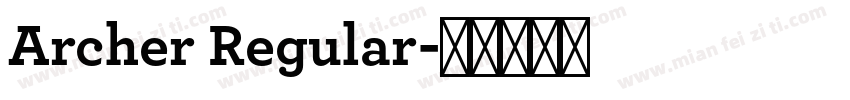 Archer Regular字体转换